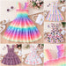 Girls Flying Sleeve Dresses Kid's Cotton Ruffles Toddler Children Clothes