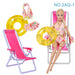 Swimming Rings Swimsuits Bikini Slipper Chair Barbie Doll Accessories Toy