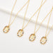 Initial Letter Pendant Necklace Colored Zircon Letter Women's Fine Jewelry