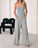Women's Fashion Jumpsuit Casual Loose Wide Leg Jumpsuit