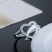High Quality Sterling Silver Love Dolphins Heart Rings Women Fashion Jewelry