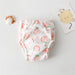 Baby Cartoon Print Cotton Waterproof Diaper Pockets Washable Diaper Pants