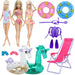 Swimming Rings Swimsuits Bikini Slipper Chair Barbie Doll Accessories Toy