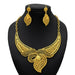 24K Gold Plated Necklace Set Women's Bridal Wedding Luxury Jewelry