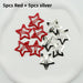 10/ 15Pcs Red Star Hair Clip Girls Waterdrop Star Barrettes Hairpin