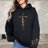 Large Size Faith Print Sweatshirt Hoodies for Comfort and Inspiration