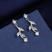 Women Fashion Cute Tiny Clear Crystal CZ Stud Earrings Sterling Silver Jewelry