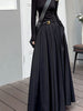 Women's Skirts Spring Pleated Floor Length Solid Simple Stylish Korean Style Long Skirts