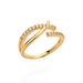 Vintage Zircon Adjustable Rings Women's Stainless Steel Jewelry