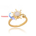 Vintage Zircon Adjustable Rings Women's Stainless Steel Jewelry