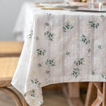 Small Daisy Cotton Floral Tablecloth Tea Table Decoration Rectangle Table Covern