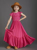 Girl's Lace Cotton Long Dresses Kid's Flower Wedding Princess Party Vestidos