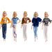 Barbie Doll Outfits Wear Casual Dress Shirt Skirt Toy Doll Clothes