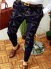 Men's Business Casual Trousers Geometric Pattern Print Straight Long Pants