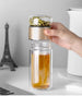 High Borosilicate Glass Tea Tumbler – Double-Layer Insulated Water Bottle