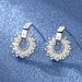 Women Fashion Cute Tiny Clear Crystal CZ Stud Earrings Sterling Silver Jewelry