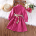 Korean Style Girls Trench Peter Pan Collar Windbreaker Coat Dress Children's Clothes