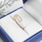 Unique Design Notch Crushed Zircon Rings Men Women Creative Fashion Jewelry