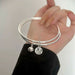 Hollow Pearl Bracelet Good Luck Charm Adjustable Women's Bracelet Jewelry