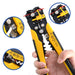 Crimper Cable Cutter Adjustable Wire Stripper Multifunctional Crimping Pliers