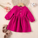 Baby Girl Dress Ruffle Long Sleeve Toddler A-Line One-Piece Dress