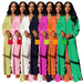 Women's Long Sleeve Shirt Tops Wide Leg Pants Set Elegant Outfits Two Piece Set