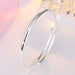 Sterling Silver Bracelet Bangle Adjustable Bamboo Joint Women Fashion Jewelry