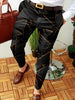 Men's Business Casual Trousers Geometric Pattern Print Straight Long Pants