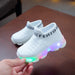 Kids Sneakers Children Girls Boys Letter Mesh Led Luminous Sport Shoes