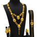 24K Gold Plated Necklace Set Women's Bridal Wedding Luxury Jewelry
