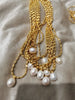 Gold Beads Chian Real Pearl Choker Necklace Women Designer Necklace Jewelry