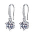 Women Fashion Cute Tiny Clear Crystal CZ Stud Earrings Sterling Silver Jewelry