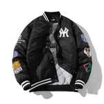 Autumn Winter Bomber Jacket Men's Embroidery Streetwear Slim Fit Baseball Coat Jackets