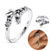 Sterling Silver Sparkling Head Princess Flower Rings Women's Fashion Jewelry