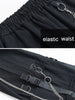 Women Cargo Pants Punk Chain Jogger Trousers High Waist Streetwear