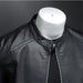 Leather Jacket Stand Collar Slim Pu Leather Men's Fashion Biker Jacket