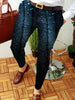 Men's Business Casual Trousers Geometric Pattern Print Straight Long Pants