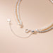 Mini Natural Freshwater Pearls Bracelet Double-Layer Silver Chain Pearl Jewelry