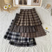Korean Style Plaid Pleated Skirt High Waist Thin A-line Short Skirts