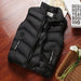 Men's Sleeveless Vest Thermal Soft Casual Coats Cotton Men's Vest Jacket