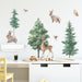 Forest Animals Wall Stickers Kids Room Bedroom Home Decoration Wallpaper Self-Adhesive Decals