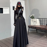 Women's Skirts Spring Pleated Floor Length Solid Simple Stylish Korean Style Long Skirts