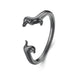 Sterling Silver Cute Dachshund Ring Women 14K Gold Plated Adjustable Ring Jewelry
