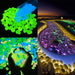 50/25Pcs Outdoor Luminous Stones Glow In Dark Path Patio Lawn Garden Yard Decoration