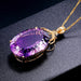 Exquisite Luxury Amethyst Pendant Necklace Women's Fashion Jewelry