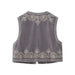 Women's Vintage Fashion Casual Versatile Bead Embroidery Velvet Short Vest
