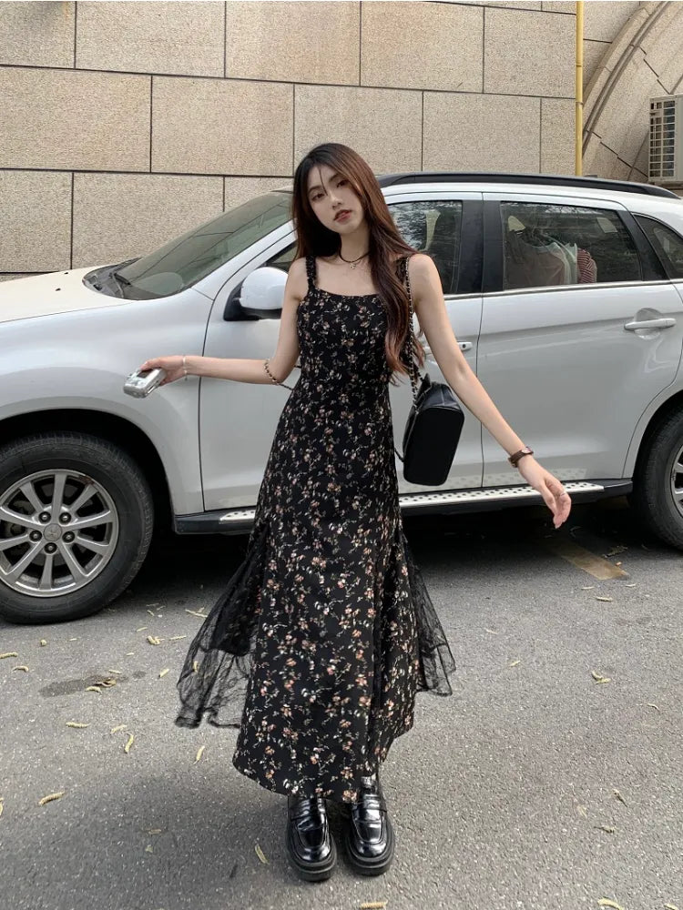 korean style chiffon dress Korean Style Floor-Length Chiffon Dress for Women with Pullover Closure and Short Sleeves Autumn from Dhgate Basic & Casual Dresses
