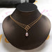 14K Gold Plated Multilayer Bead Chain Pendant Freshwater Pearl Necklace Jewelry