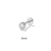 Multi Size White Zircon Earrings Women Sterling Silver Piercing Stud Earring Jewelry