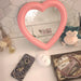 Love Mirror Wall Mounted Dual-Use Makeup Vanity Mirror Girl Room Wall Decoration Mirror